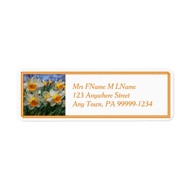 Etiqueta Cheery Daffodils (Frente)