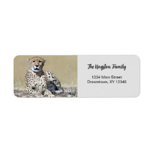 Etiqueta Cheetah foto personalizada Endereço de devolução