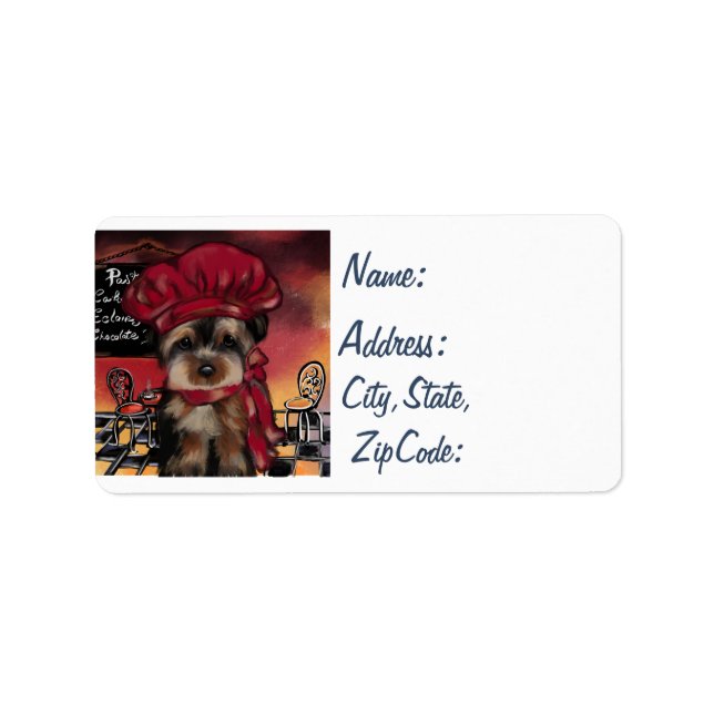 Etiqueta Chef Yorkie (Frente)