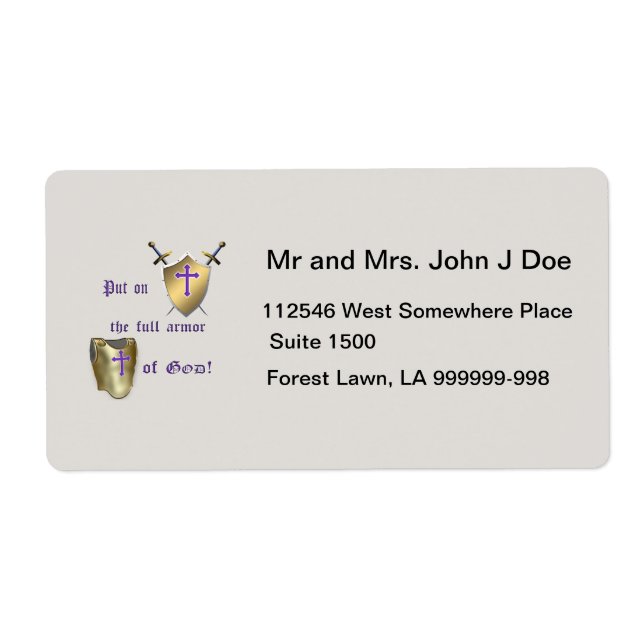 Etiqueta Cheio Armor de Deus (Frente)