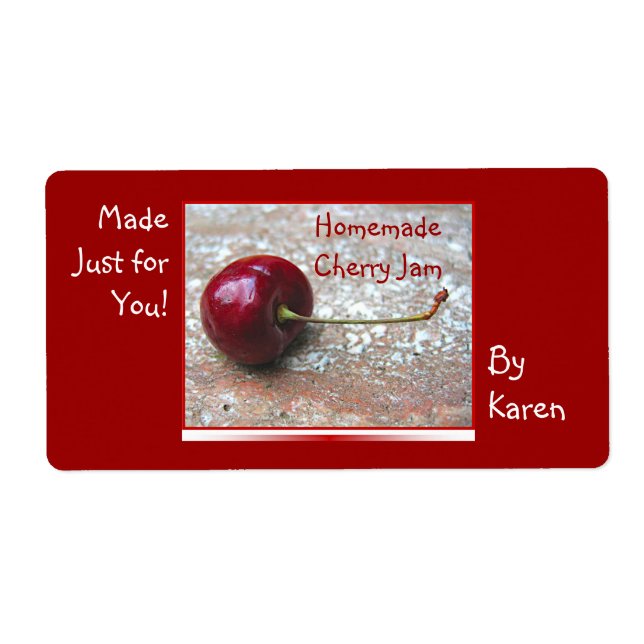 Etiqueta Cherry Jam (Frente)