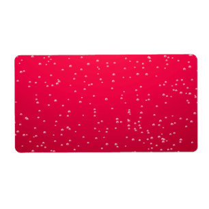 Etiqueta Cherry Soda com pequenas bolhas em segundo plano