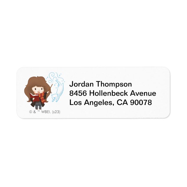 Etiqueta Chibi Hermione Granger Patronus (Frente)