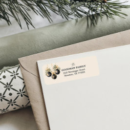 Etiqueta Chic de Natal Verde Escuro