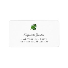 Etiqueta Chic Elegante da Monstera da Selva Tropical