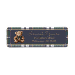 Etiqueta Chic Fancy Bear R.L. theme return address label