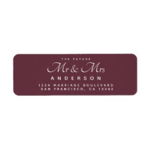 Chic Script Future Sr. Burgundy Endereço de Regres