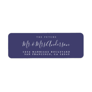 Etiqueta Chic Script Future Sr. Dr. Wedding Return Endereço