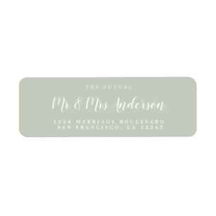 Etiqueta Chic Script Future Sr. Dr. Wedding Return Endereço