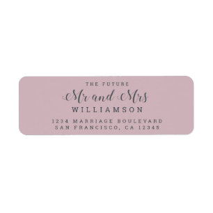 Etiqueta Chic Script Future Sr. Dr. Wedding Return Endereço