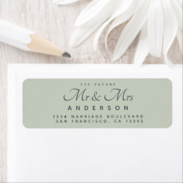 Etiqueta Chic Script Future Sr. Endereço da Sra. Wedding