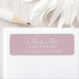 Etiqueta Chic Script Future Sr. Endereço da Sra. Wedding