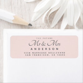 Etiqueta Chic Script Future Sr. Endereço da Sra. Wedding