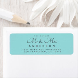 Etiqueta Chic Script Future Sr. Endereço da Sra. Wedding