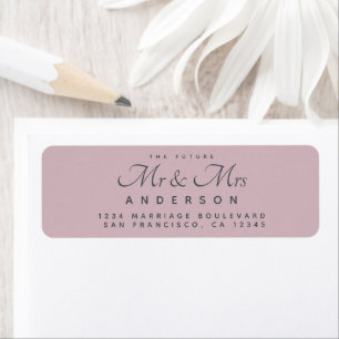 Etiqueta Chic Script Future Sr. Endereço da Sra. Wedding