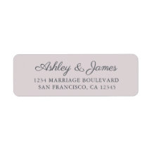 Chic Script Pastel Purple Wedding Endereço de Devo