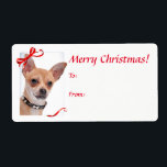 Etiqueta Chihuahua Christmas Gift Stickers<br><div class="desc">Estes adoráveis adesivos de Natal Chihuahua são uma combinação perfeita para o nosso papel de embrulho de Natal Chihuahua.</div>