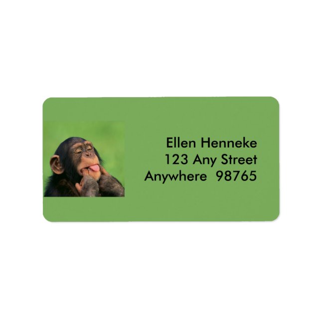 Etiqueta Chimp Cheeky (Frente)