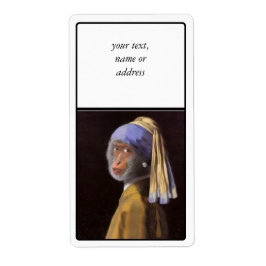 Etiqueta Chimp Com O Ouriço De Pérolas