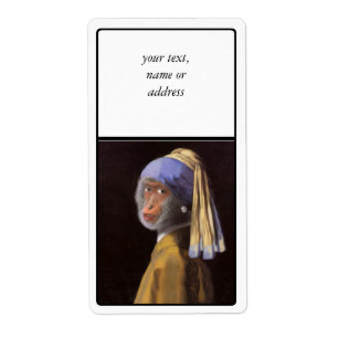 Etiqueta Chimp Com O Ouriço De Pérolas