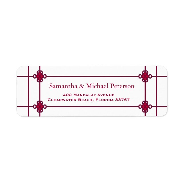 Etiqueta Chinês Knoding Endereço (Frente)