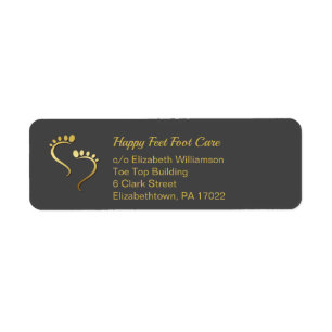 Etiqueta Chiropodista Podiatra Pedicure Foto Care