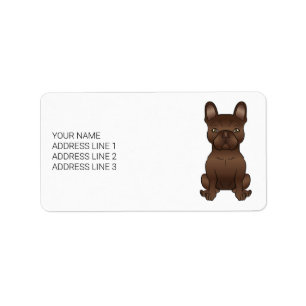 Etiqueta Chocolate - Buldogue Francês / Cachorro Francês e