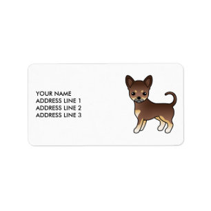 Etiqueta Chocolate E Cachorro Casaco Suave Chihuahua