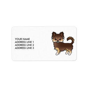 Etiqueta Chocolate E Cachorro Grande Casaco Chihuahua