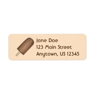 Etiqueta Chocolate Fudge Fudgesicle Popsicle Address Labels
