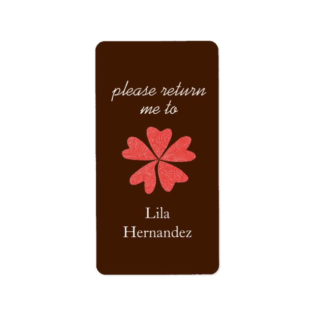 Etiqueta Chocolate & red bookplates (Frente)