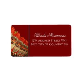 Etiqueta Chocolate Santa Whimsical Address Label 