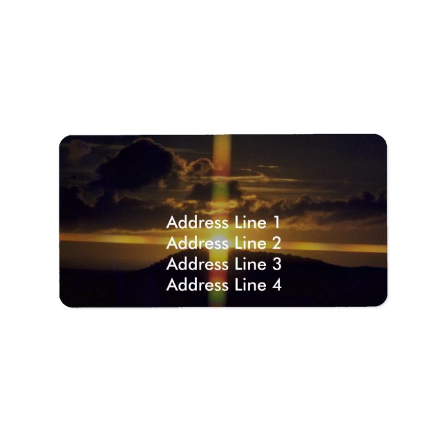 Etiqueta Christian Sunset (Frente)