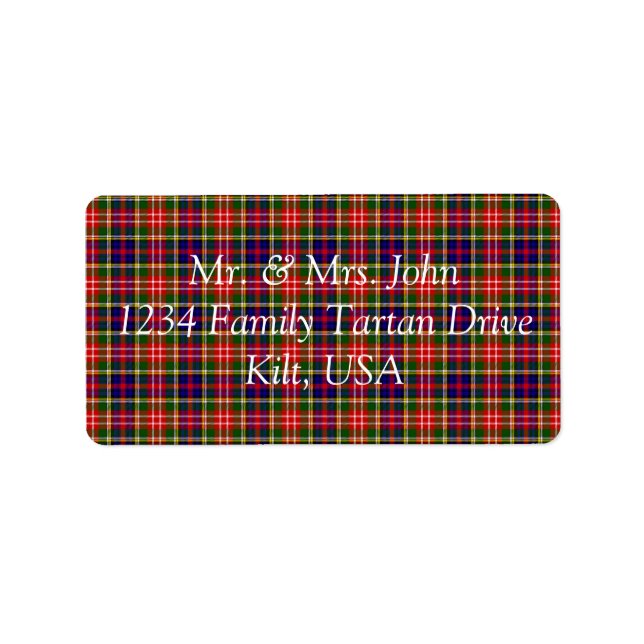 Etiqueta Christie Tartan Label (Frente)
