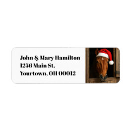 Etiqueta Christmas Horse In Stable Window