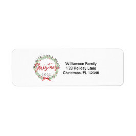 Etiqueta Christmas Return Address Labels for Christmas Card