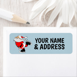 ETIQUETA  CHRISTMAS SANTA CLAUS  RETURN ADDRESS LABELS