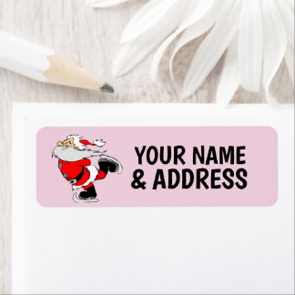 ETIQUETA  CHRISTMAS SANTA CLAUS  RETURN ADDRESS LABELS