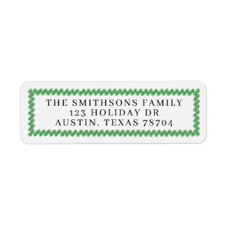 Etiqueta Christmas Wreath Mailing Labels