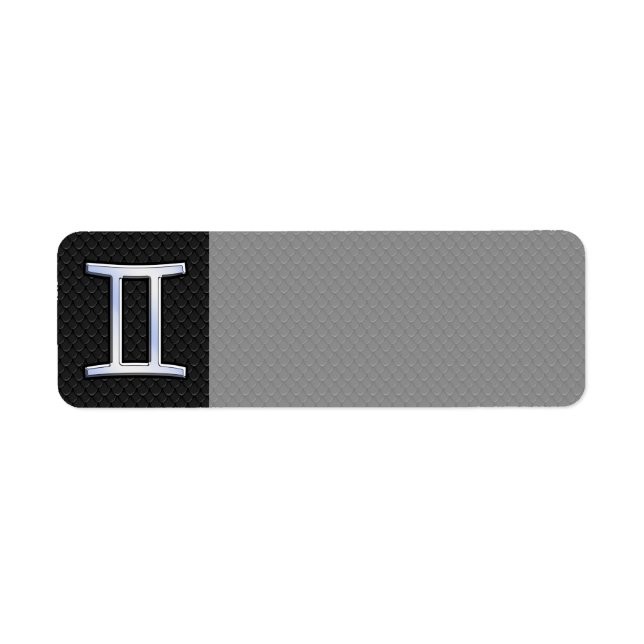 Etiqueta Chrome Como Gemini Sinal Zodiac (Frente)
