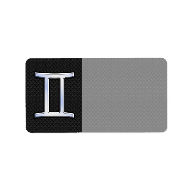 Etiqueta Chrome Como Gemini Sinal Zodiac (Frente)