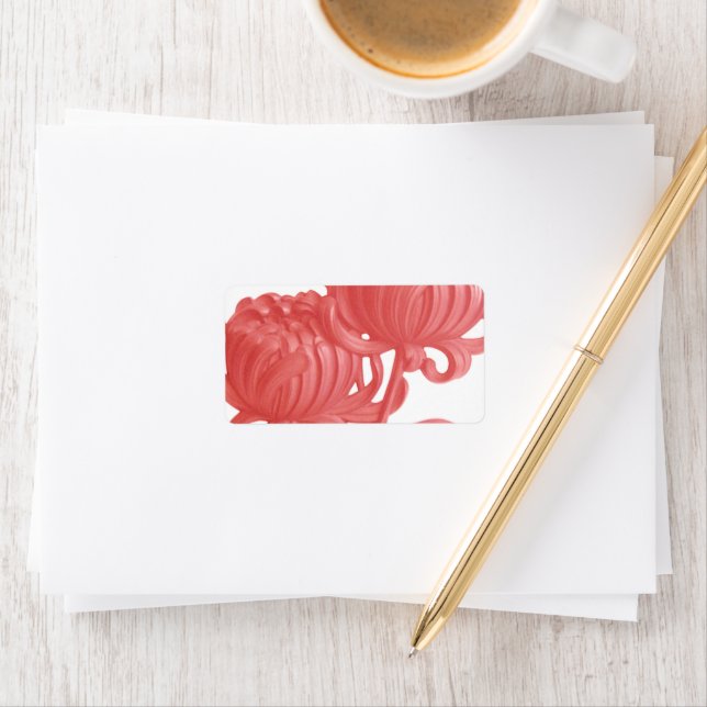 Etiqueta Chrysanthemum Rosa (Insitu)