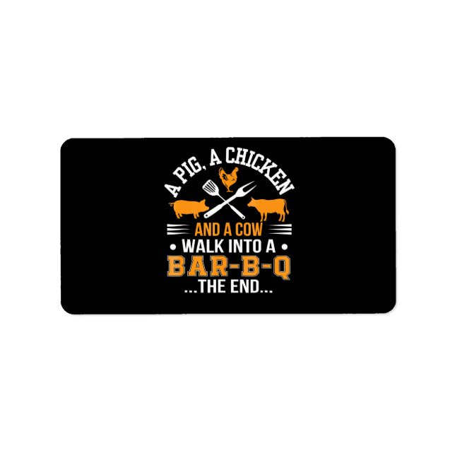 Etiqueta Churrasco | Vaca De Frango De CHURRASCO Sobre Suín (Frente)