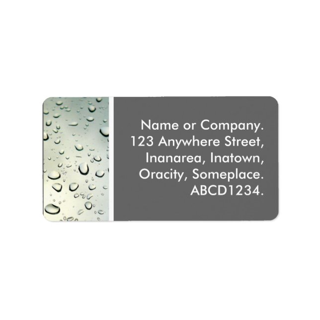 Etiqueta Chuva na minha janela (Frente)