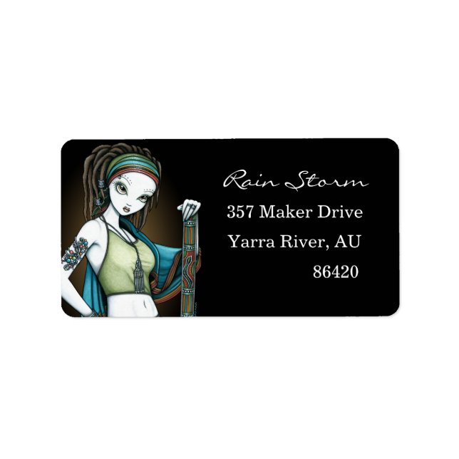 Etiqueta "Chuva" Tribal Dreadlock Chuva Criador Original Fa (Frente)