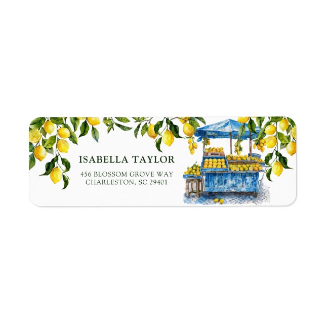 Etiqueta Chuveiro de Noiva Citrino Limão Fresh Off The Mark (Frente)