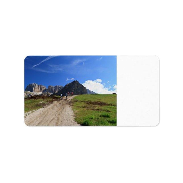 Etiqueta ciclismo em Dolomites (Frente)