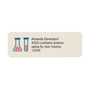 Etiqueta Ciência no tubo de ensaio e beaker