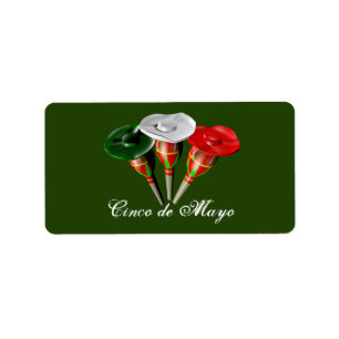 Etiqueta Cinco de mayo ,fiesta mexicano