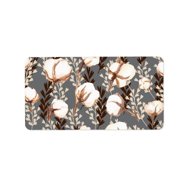 Etiqueta Cinza de Padrão de Algodão (Frente)